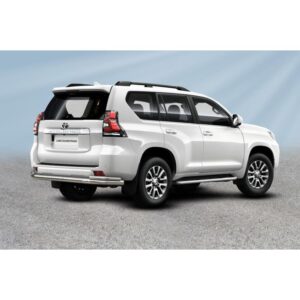 Защита заднего бампера d76+d42 двойная Toyota Land Cruiser Prado (2017)