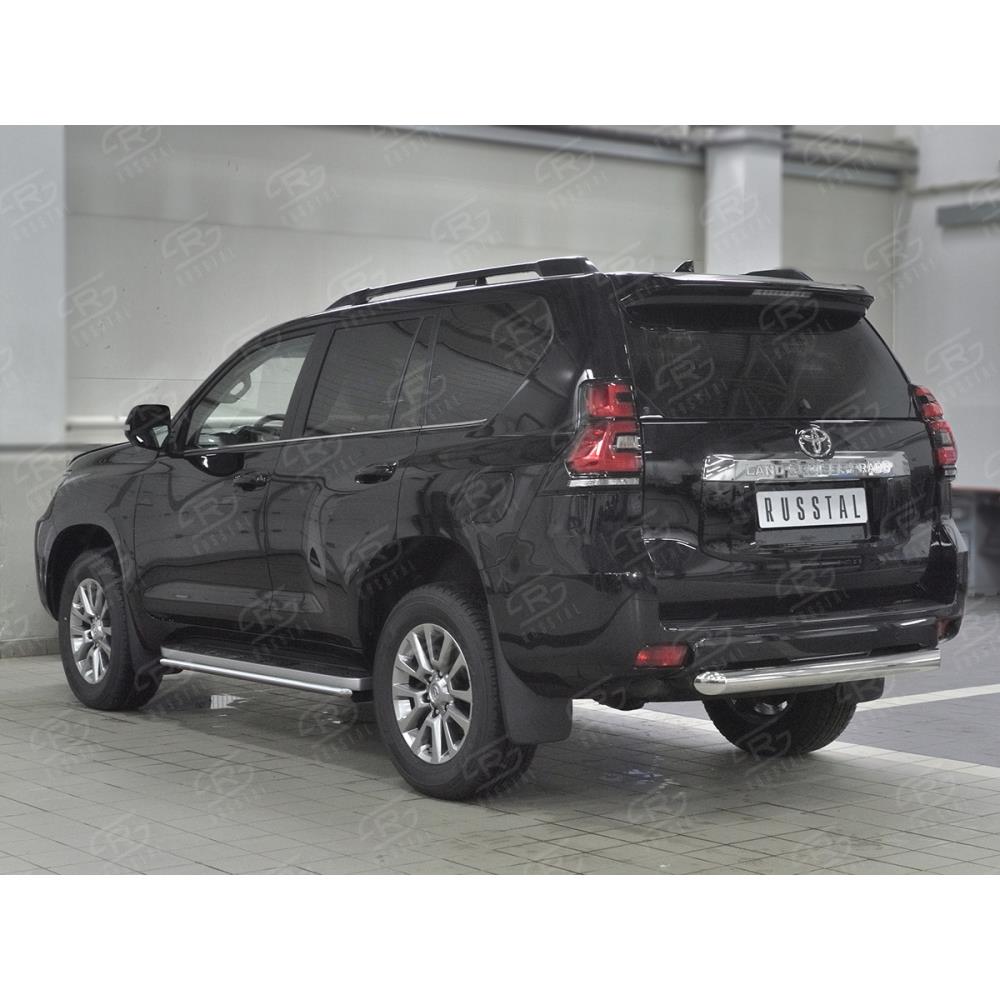 Защита заднего бампера d76 дуга на Toyota LC Prado 150 2018-н.в. — изображение 2