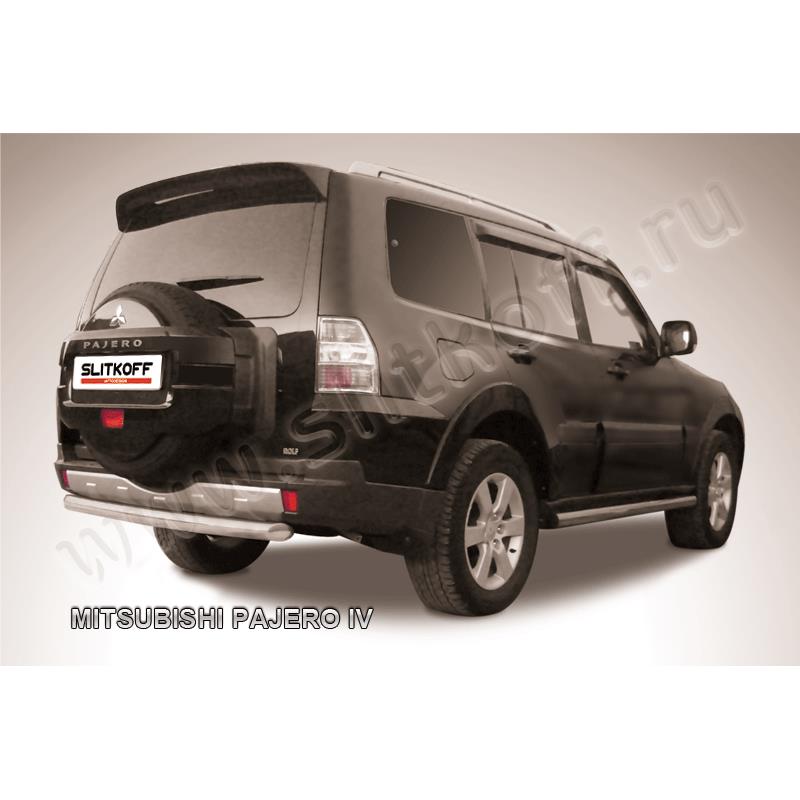 Защита заднего бампера d76 короткая Mitsubishi Pajero IV