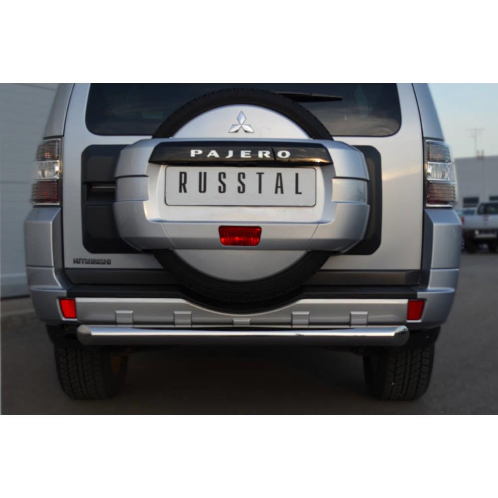 Защита заднего бампера Mitsubishi Pajero VI 2012-2014