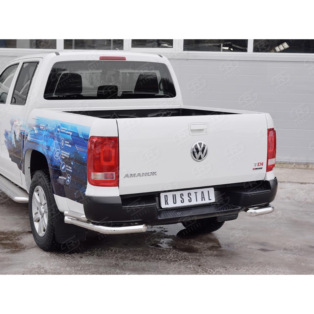 Защита заднего бампера уголки D63 секции-D42 секции VOLKSWAGEN AMAROK 2016