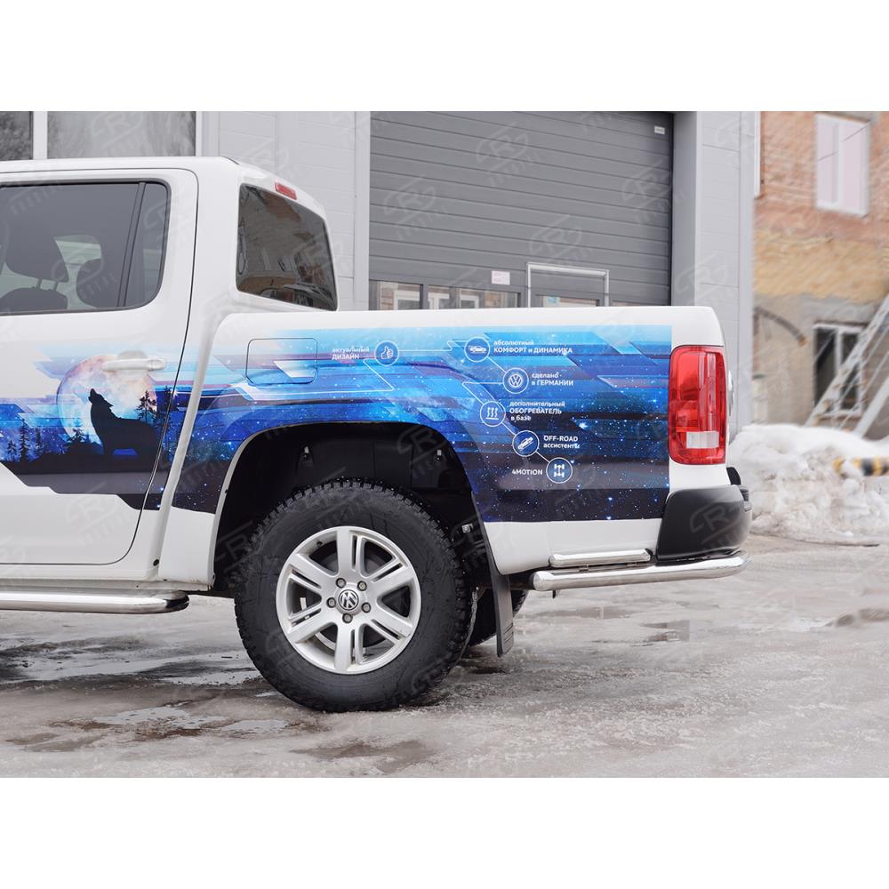 Защита заднего бампера уголки D63 секции-D42 секции VOLKSWAGEN AMAROK 2016 — изображение 2