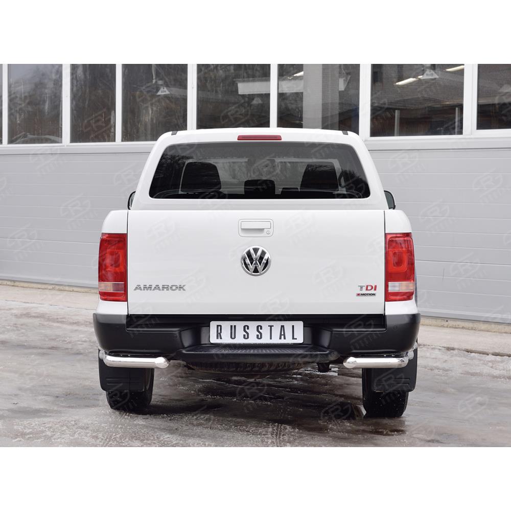 Защита заднего бампера уголки D63 секции-D42 секции VOLKSWAGEN AMAROK 2016 — изображение 4