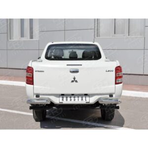 Защита заднего бампера уголки d63(секции) Mitsubishi L200 2015-н.в.
