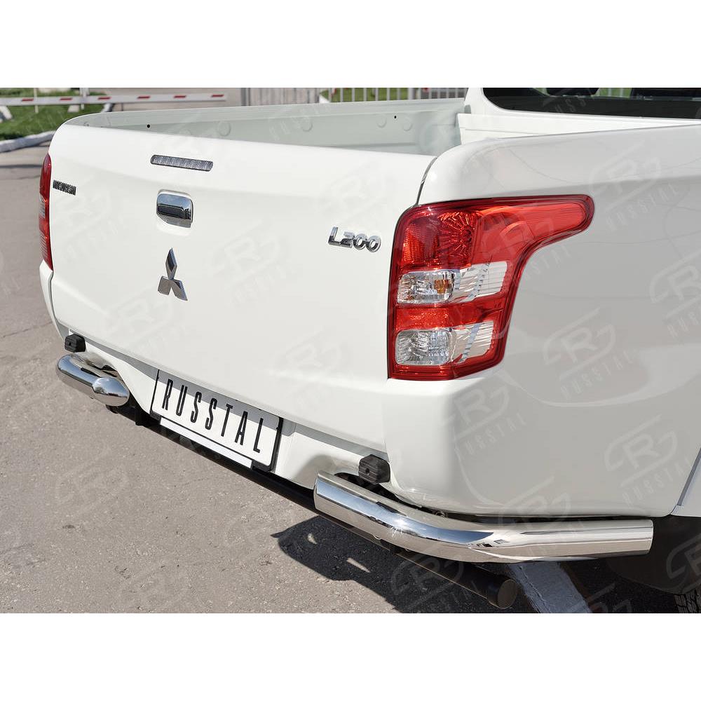 Защита заднего бампера уголки d63(секции) Mitsubishi L200 2015-н.в. — изображение 2