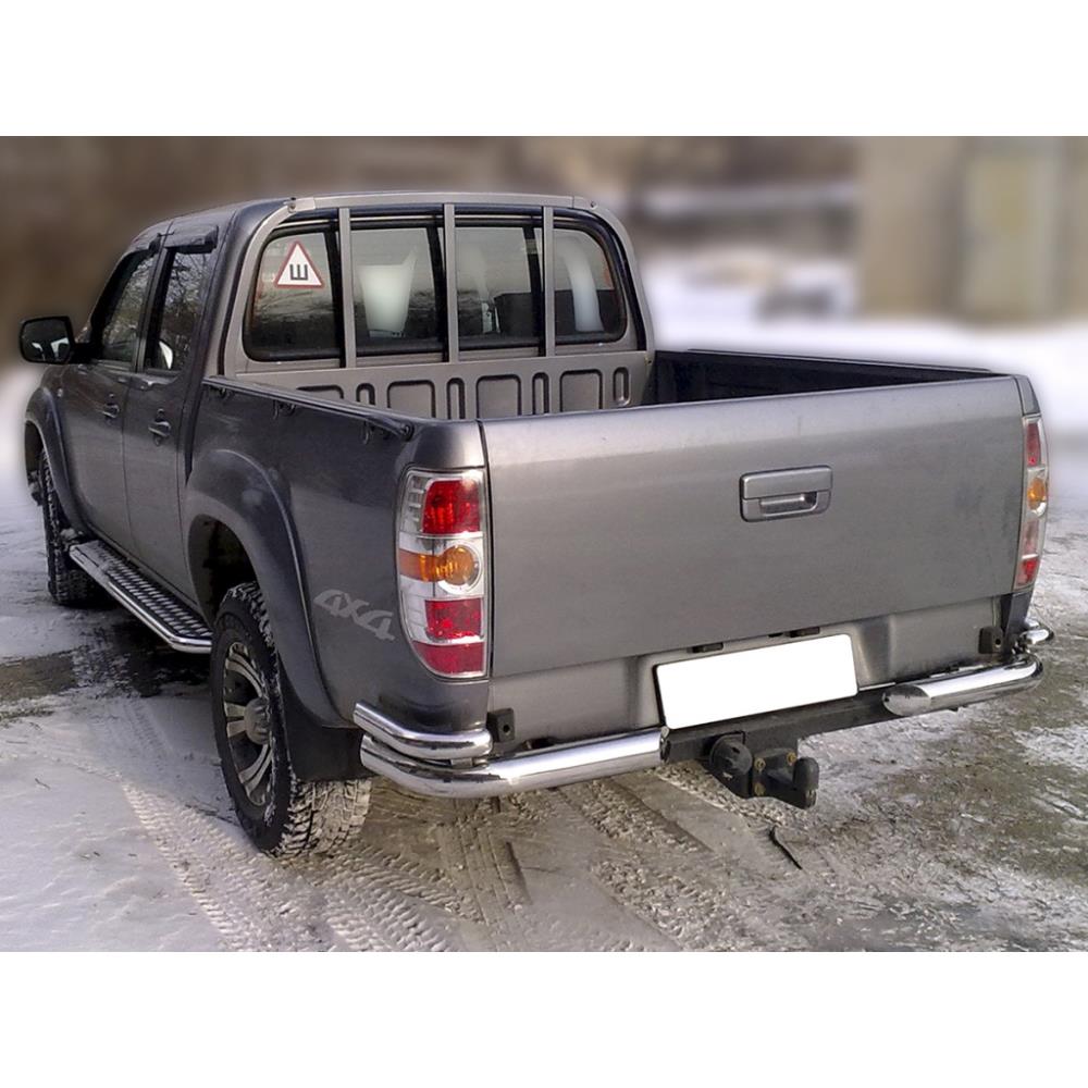 Защита заднего бампера "уголки" d-76+53 (MPL_4)