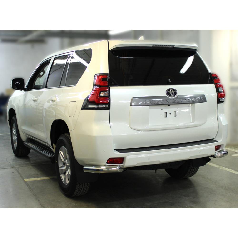 Защита заднего бампера "уголки" d-76 (короткие) Toyota Land Cruiser Prado 150 2013-2017