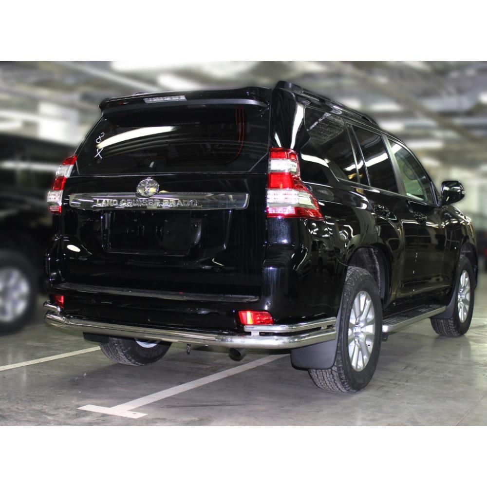 Защита заднего бампера "волна" d-76+43 Toyota LC Prado 150