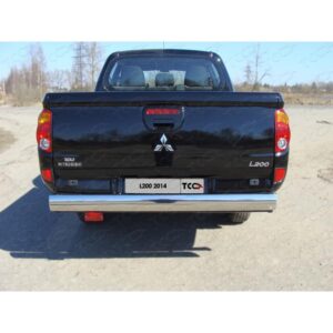 Защита задняя центральная 120х60 мм, полир. нерж. сталь MITSUBISHI L200 (Long) 2014-2015