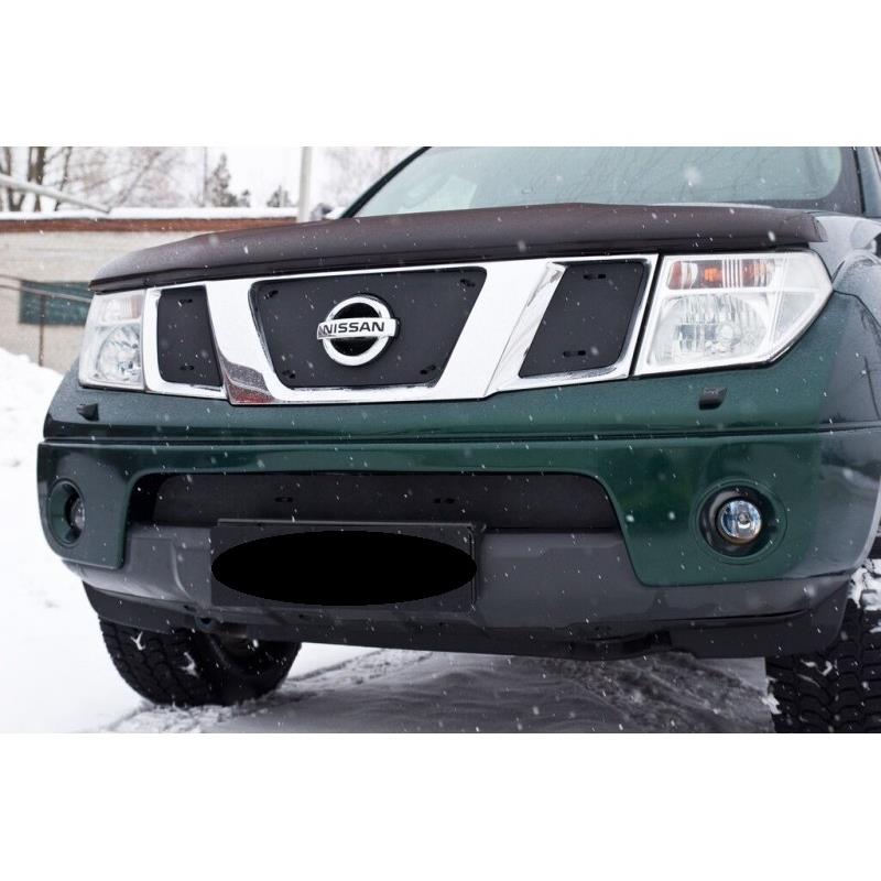 Зимняя заглушка переднего бампера и решетки радиатора Nissan Navara — изображение 2